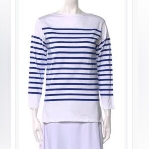 Saint James Striped  Bateau Neckline Top
